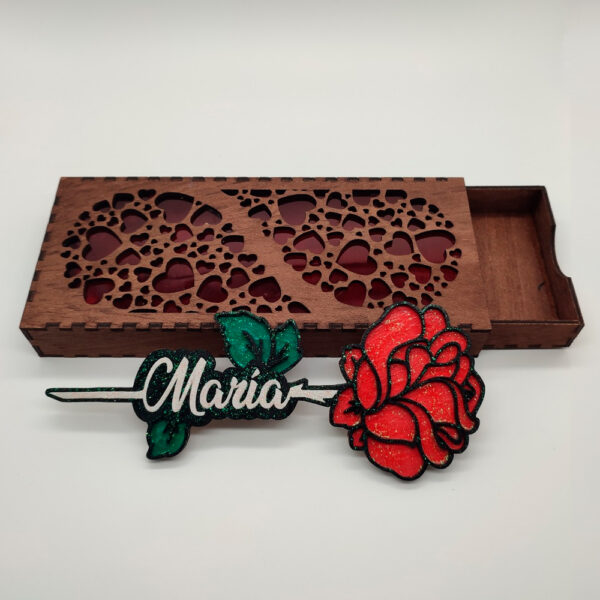 Caja y Rosa de San Valentín Personalizada